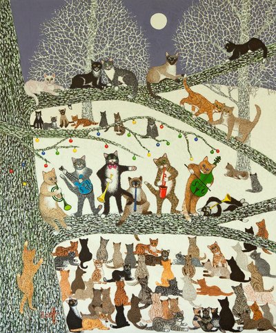 Riemukas menestys, 2012 (akryyli kalikolle) tekijältä Pat Scott
