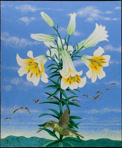 Early Birds, 2011 (akryyli kankaalle) tekijältä Pat Scott