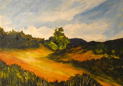 La route de Thiote, 2014 (akryyli kankaalle) tekijältä Patricia Brintle