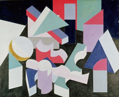 Sävellys, n. 1923-26 (öljy ja värikynä kankaalle) tekijältä Patrick Henry Bruce