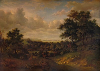 Näkymä Thamesille: Greenwich kaukana, 1820 tekijältä Patrick Nasmyth