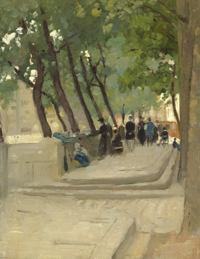 The Book Market Left Bank, Pariisi, noin 1900 tekijältä Patrick William Adam