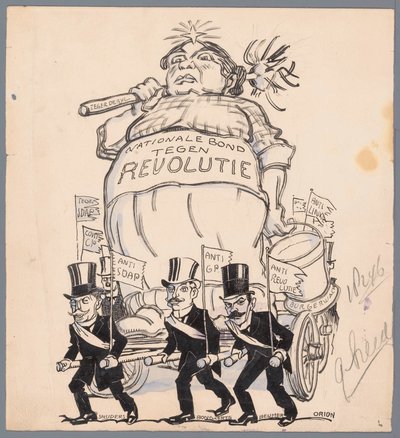 Kansallisen vallankumouksen vastaisen yhdistyksen kelluke tekijältä Patricq Kroon (signed by artist)