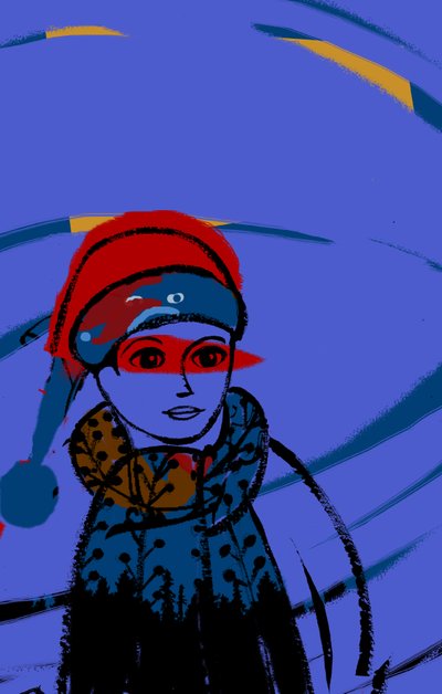 Lo sguardo, 2019 (digitaalinen, akryyli) tekijältä Patrizia La Porta