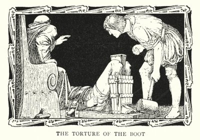 Saappaan kidutus (litografia) tekijältä Patten (after) Wilson