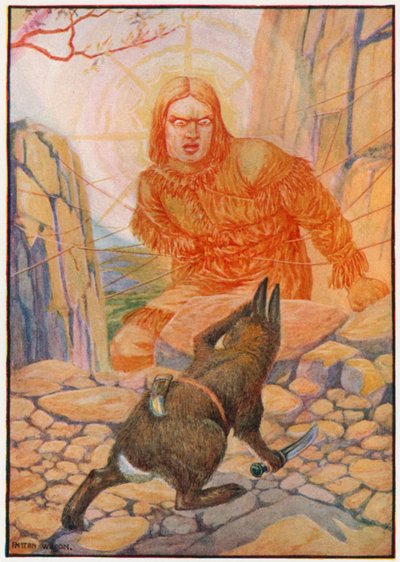 "Tule taas, Tavwots", huusi aurinko (väri litho) tekijältä Patten Wilson