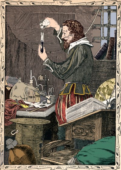 Guy Fawkes valmistelee hidasta ottelua, 1902 tekijältä Patten Wilson