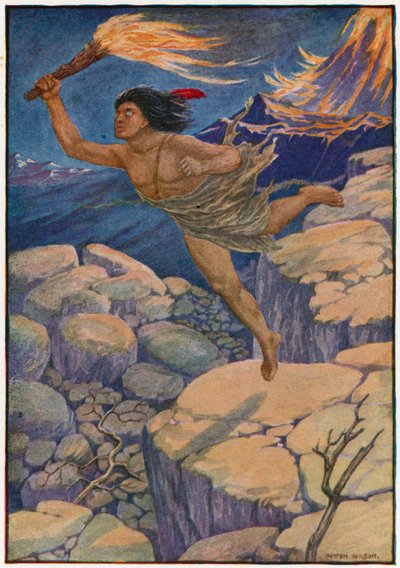 Ulos hän ampui kotipolulla (väri litho) tekijältä Patten Wilson