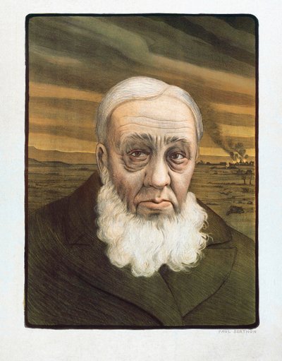 Paul Krugerin muotokuva (1825-1904) (kaiverrus) tekijältä Paul (after) Berthon