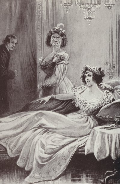 Anthony Trollopen kuvitus Barchester Towersille (litho) tekijältä Paul (after) Hardy
