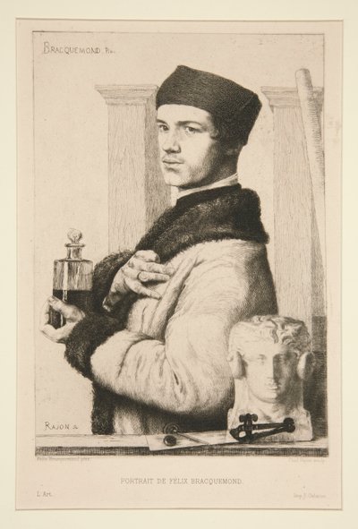 Felix Bracquemondin muotokuva tekijältä Paul Adolphe Rajon