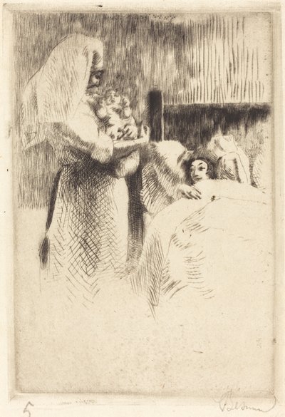 Anne-Élisabeth Besnardin syntymäilmoitus Anne-Élisabeth..., 1922 syntymäkortti. tekijältä Paul Albert Besnard