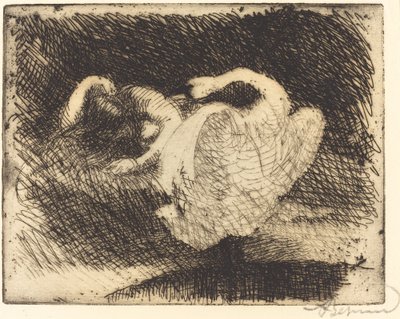 Leda Sleeping Leda nukahtaa, 1913. tekijältä Paul Albert Besnard