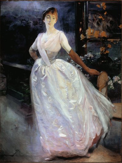 Madame Roger Jourdainin muotokuva - Öljy kankaalle tekijältä Paul Albert Besnard