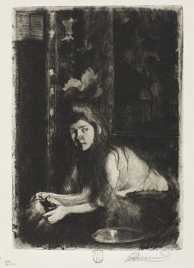 Nainen maljakon kanssa, 1894 tekijältä Paul Albert Besnard