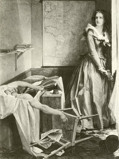 Charlotte Corday ja Marat (syväpaino) tekijältä Paul Baudry