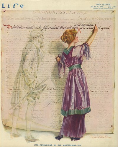 1776 - Vanhan mestariteoksen retusointi - 1915, Life-lehden kansikuva tekijältä Paul C. Stahr