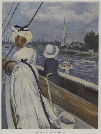 Harfleurin satamassa tekijältä Paul Cesar Helleu