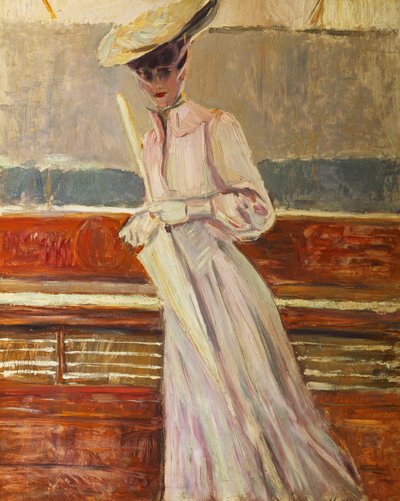 Madame Helleu Yacht Etoilella, n. 1902 tekijältä Paul Cesar Helleu