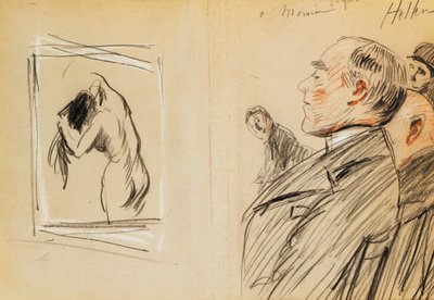 Monsieur Fiquet ihailemassa Degasin pastellia tekijältä Paul Cesar Helleu