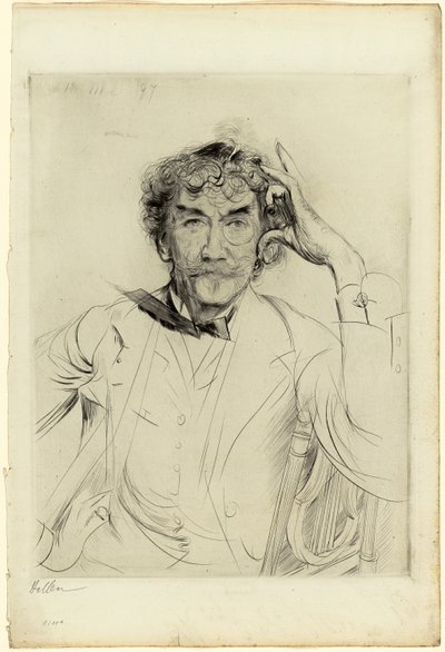 James McNeill Whistlerin muotokuva tekijältä Paul Cesar Helleu