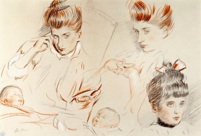 Luonnokset Mmesta, tekijältä Paul Cesar Helleu