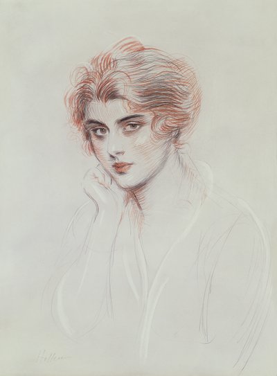Taiteilijan tytär (värikynä paperille) tekijältä Paul Cesar Helleu