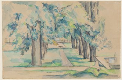 Avenue of Chestnut Trees at Jas de Bouffan, n. 1878-1890 (akvarelli) tekijältä Paul Cézanne