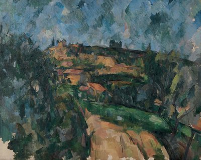 Tien mutka Chemin Des Lauvesin huipulla tekijältä Paul Cézanne