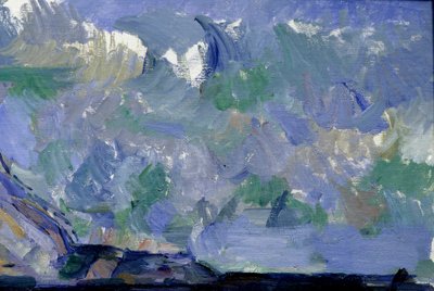 Yksityiskohta taivaasta ""La montagne Sainte Victoiressa"". Paul Cézannen (1839-1906) maalaus tekijältä Paul Cézanne
