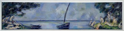 Vene ja saunat Paul Cezannen (1839-1906) maalaus 1890 Su. 0,3x1,25 m Pariisi, Orangerie Museum tekijältä Paul Cézanne