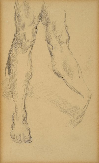 Jalkojen opiskelu. Paul Cezannen (1839-1906) piirros. Lyijy paperille. Mitat: 19,4 x 11,8 cm. Musee Granet, Aix En Provence. tekijältä Paul Cézanne