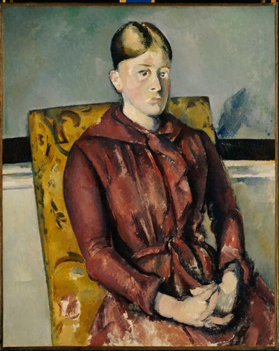 Madame Cezanne keltaisella nojatuolilla tekijältä Paul Cézanne