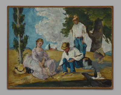 Piknik joenrannalla tekijältä Paul Cézanne