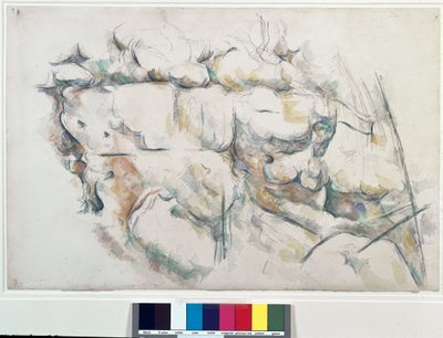 Kivet Chateau Noirille (Chateau-Noir). Paul Cezannen (1839-1906) maalaus tekijältä Paul Cézanne