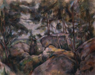 Kiviä metsässä tekijältä Paul Cézanne