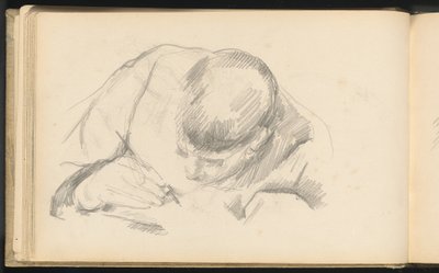 Taiteilijan poika kirjoittamassa, n.1887 (grafiitti). tekijältä Paul Cezanne