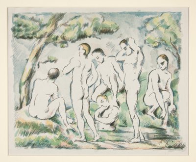Kylpijät (pieni versio) tekijältä Paul Cézanne