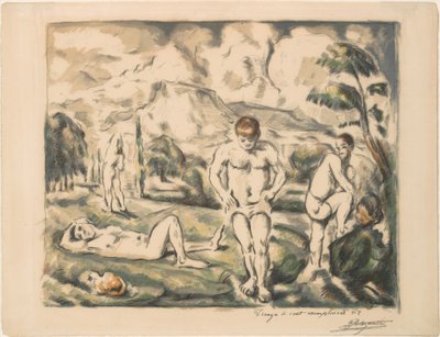 Suuret kylpijät (Kylpijät) tekijältä Paul Cézanne