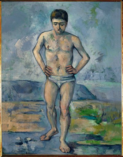 Suuri kylpijä (öljymaalaus) tekijältä Paul Cezanne