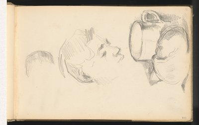 Pää, kuppi ja sämpylä tekijältä Paul Cézanne