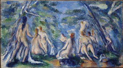 Uimarit, noin 1895-1896. tekijältä Paul Cézanne