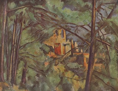 Château Noir puiden takana tekijältä Paul Cézanne