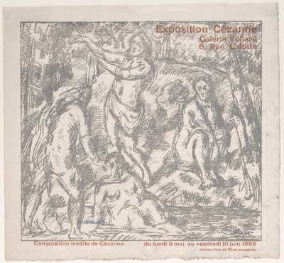 Näyttelyluettelon kansi Cézanne-näyttelyyn Galerie Vollardissa 9.5.-10.6.1898..., 1898. tekijältä Paul Cézanne