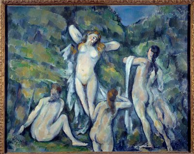 Paul Cezannen (1839-1906) neljä uimaria maalaus 1888 Kööpenhamina, Carlberg Glyptotek tekijältä Paul Cézanne