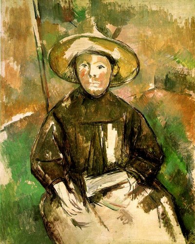 Tyttö olkihatulla, 1896 tekijältä Paul Cézanne