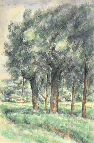 Puuryhmä, 1877-80 tekijältä Paul Cézanne