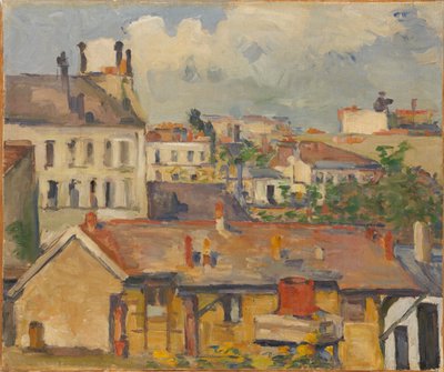 Les Toits taloryhmä, 1876-1877. tekijältä Paul Cézanne