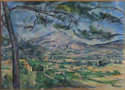 Sainte-Victoire-vuori ja suuri mänty, noin 1887. tekijältä Paul Cézanne