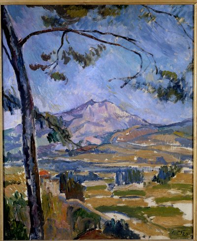 Sainte Victoire -vuori Paul Cezannen (1839-1906) maalaus 1800-luvulta. Koko 0,55 x 0,45 m Pariisi, Musee d